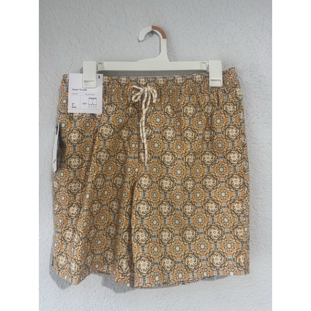 Men's 7" Swim Trunks With Brief Liner Shorts Size Small NWT